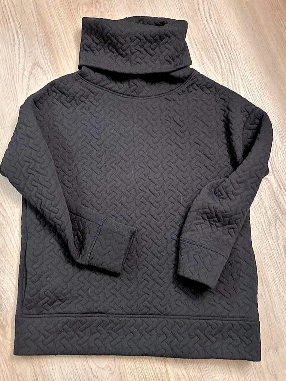 GapFit Jacquard Knit Funnel-Neck Pullover Sweatshirt